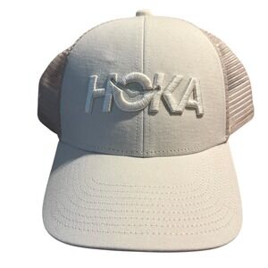 Hoka Core Logo Trucker Hat White Unisex Mesh Snapback New With Tags